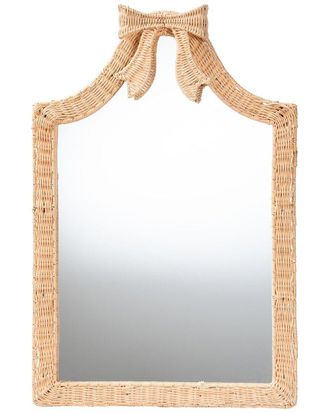 Baxton Studio Creusa Natural Rattan Wall Mirror