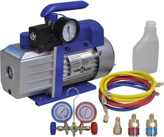 vidaXL Vidaxl - Pompa di Aspirazione a Singolo Stadio con Manometro a 2 Vie