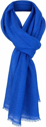 Dolma Womens Diamond Weave Cashmere Featherweight Scarf In Cobalt Blue