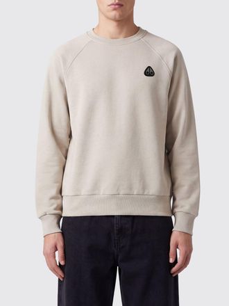 Moose Knuckles Felpa girocollo in cotone con logo a contrasto