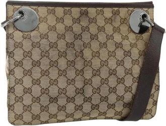 Gucci Pre-owned Vintage Shoulder Bag - unisex - Vintage Schoudertas - Bruin - ONE Size - Leer - Vintage