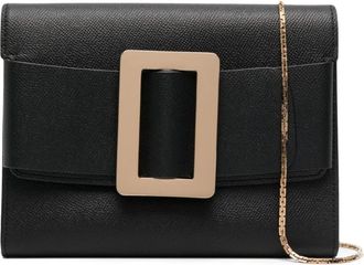 Boyy Clutch van leer met gespdetail - Dames - Handtassen - Zwart - ONE Size - Leer - Tassen