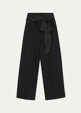 Cinq &agrave; Sept Romilly Cummerbund Wide-Leg Trousers