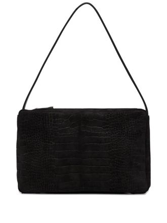 Mars&egrave;ll medium Panetto embossed shoulder bag - women - Crocodile Embossed Leather - One Size - Black
