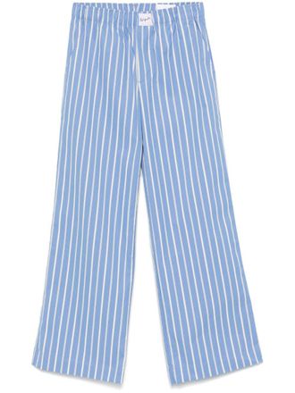 Axel Arigato striped trousers - women - Cotton/Polyester/Elastane - M - Blue