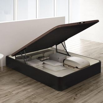 Pikolin Canapé abatible Pikolin airbox color wengué - fácil apertura con capacidad de almacenaje alta + tapa 3D transpirable con servicio premium 150x200