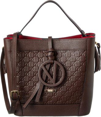 Mario Valentino Callie Medallion Leather Shoulder Bag