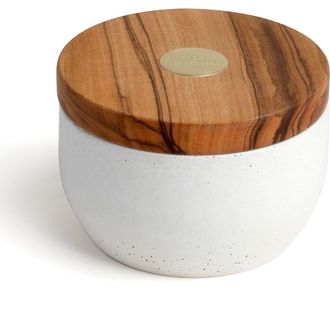 B&eacute;rard France Olive Wood & Concrete Salt Keeper Box in Brown at Nordstrom