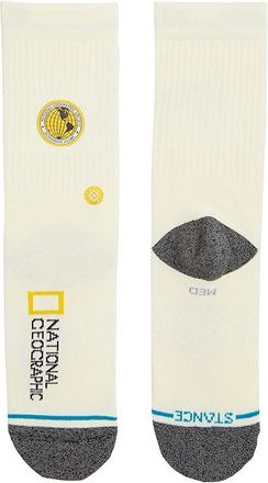 Stance Explorers Patch Crew Cut Socks Shoes Black : LG (US Mens Shoe 9-13), Cotton/Nylon/Polyester
