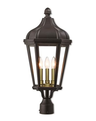 Livex Lighting Livex Morgan 3 Light BZ Outdoor Post Top Lantern