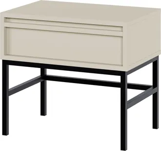 Selsey Selsey - Evo - Mesilla De Noche - 50 Cm - Con Caj&oacute;n Y Marco - Gris Beige