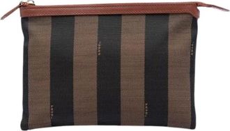 Fendi Pre-owned Clutches, female, Multicolor, Size: ONE SIZE Pre-owned Canvas Clutch