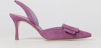 Manolo Blahnik D&eacute;collet&eacute; slingback Maysli in pelle scamosciata con tacco medio