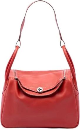 Herm&egrave;s Pre-owned Lindy 34 Schoudertas - Dames - Vintage Schoudertas - Rood - ONE Size - Leer - Vintage