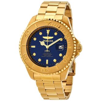 Invicta Pro Diver Automatic Date Blue Dial Yellow Gold-tone Mens Watch 28951