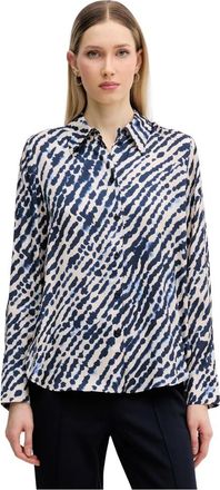 Marc Aurel Viscose Blouse met satijnen effect - Dames - Overhemden - Veelkleurig - 2XL - Satijn - Overhemden