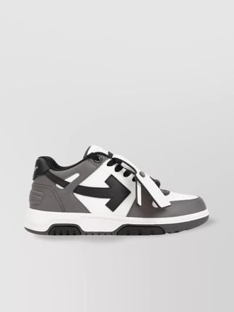 Off-white leather low-top sneakers