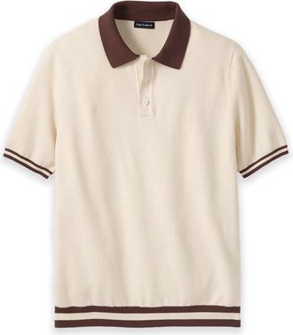 Paul Fredrick Cotton Three Button Polo