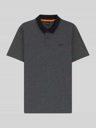 Boss Orange by Hugo Boss BOSS Orange Relaxed Fit Poloshirt mit Kontrastkragen in Dunkelblau, Gr&ouml;&szlig;e XXXL