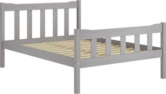 LPD Furniture Havana King Size Bed Frame (Pack of 2) - Pine/Metal - L210.8 x W159.8 x H96 cm - Grey/Pewter - Flat Pack