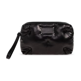 Maison Margiela Tassen, Dames, Zwart, ONE Size, Leer, Glam Slam Clutch