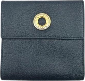 Celine Pre-owned Wallets, female, Blue, Size: ONE SIZE Pre-owned Vintage Tri-Fold Wallet
