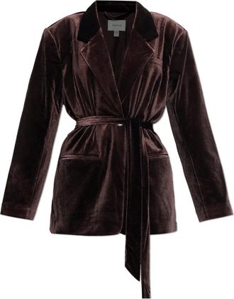 Gestuz Gzvitta Velvet Blazer - Dames - Blazers - Bruin - S - Polyester - Jassen