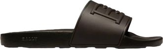 Bally Mens Scotty 6300476 Slide Sandals In Black Rubber