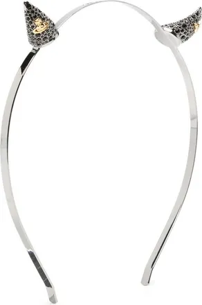 Vivienne Westwood Crystal-embellished Orb-plaque Headband