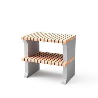 Movelar Caballete Lateral Alcoa Plus Xl Para Barbacoa De Obra Prefabricada (gris, Naranja - 86,5 X 58 X 58 Cm) - Uso En Exteriores - Movelar