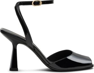 Stuart Weitzman Val Sandal 85 - Dames - Sandalen met hakken - Zwart - 37 1/2 EU - Leer - Schoenen