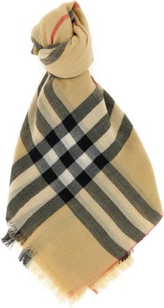 Burberry Beige Check Scarf