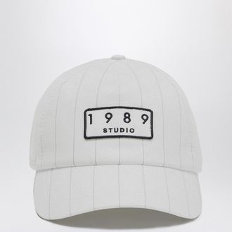 1989 STUDIO White Striped 1989 Studio Baseball Cap