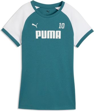 Puma T-Shirt PUMA SPORT RINGERTEE, Damen, Gr. XL, emerald ice, Jersey, Obermaterial: 100% Baumwolle, unifarben, slim fit normal, Rundhals, Shirts T-Shirt, 
