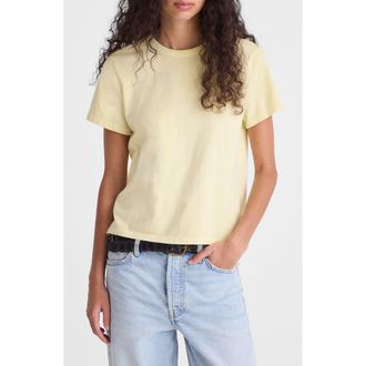 Madewell Perfect Crewneck T-Shirt in Candlelight at Nordstrom, Size Xx-Small