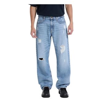 Guess Loose-fit Jeans, male, Blue, Size: W40 G18 Relaxed Jeans