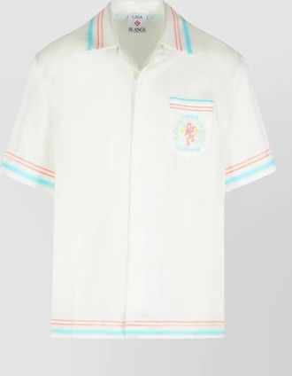 Casablanca joyful dance silk short sleeve shirt