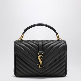 Saint Laurent Medium College bag in black quilted leather