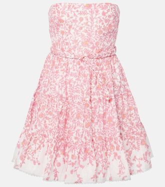 Poupette St Barth Christine floral cotton-blend minidress