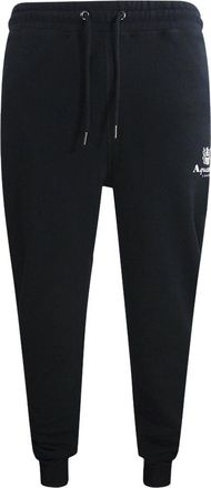 Aquascutum Heren Active Basic Geribde Joggingbroek (Zwart)