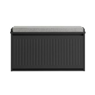 SoBuy Banco zapatero con 1 puerta negro