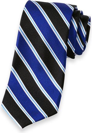 Paul Fredrick Stripe Woven Silk Tie