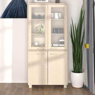 vidaXL Furniture Limited - Aparador Hamar Madera De Pino Maciza Marr&oacute;n