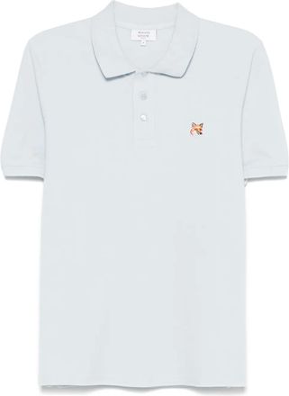 Maison Kitsuné Polo con applicazione Fox Head - Blu