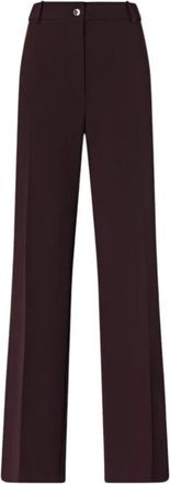 Pinko Wijde broek - Dames - Wijde Broeken - Rood - L - Katoen - Broeken