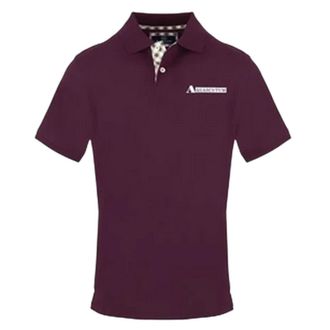 Aquascutum Heren Poloshirt met Kraag en Korte Mouwen (Rood)