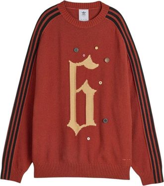 adidas x Song For The Mute 006 Graphic Relaxed Sweater Red KC0327