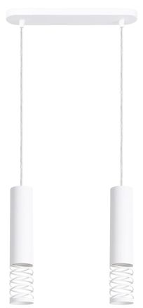 Sollux Lighting Design Pendellampe Lami 2-Flammig (linear), Weiss