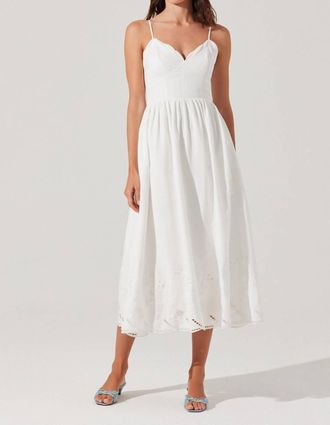 Astr Label Kaidi Midi Dress In White