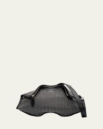 Alexander McQueen Manta Eyelet-Covered Leather Clutch Bag